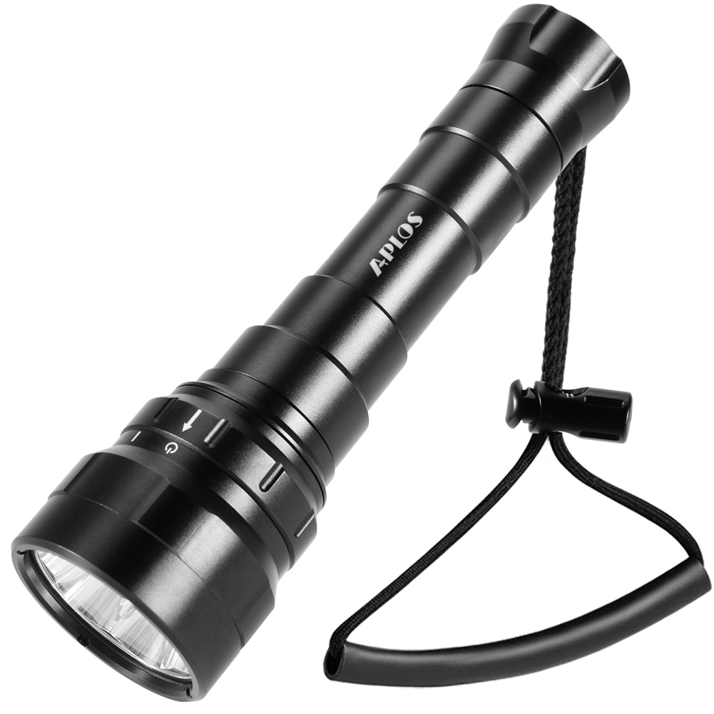 APLOS AP60 6000lm 4 Lighting Modes Diving Flashlight, 6 Rechargeable Scuba Dive Light, IPX8 Waterproof Underwater 150m 492ft Professional Submersible Light